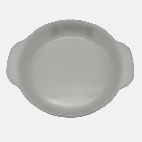 Vintage 1960s Fire King Wheat Pair Round Cake Plates 7" & 8" Anchor Hocking - Picture 3 of 8